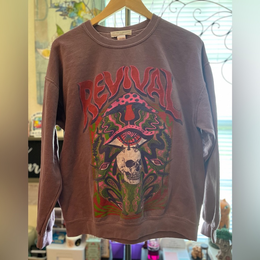 Project Social T Revival Graphic Crewneck Sweater - Brown